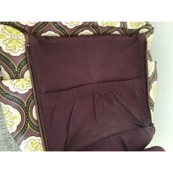 Petunia Pickle Bottom Backpack Shoulder Diaper Bag Brown Light Yellow Green - Picture 11 of 14